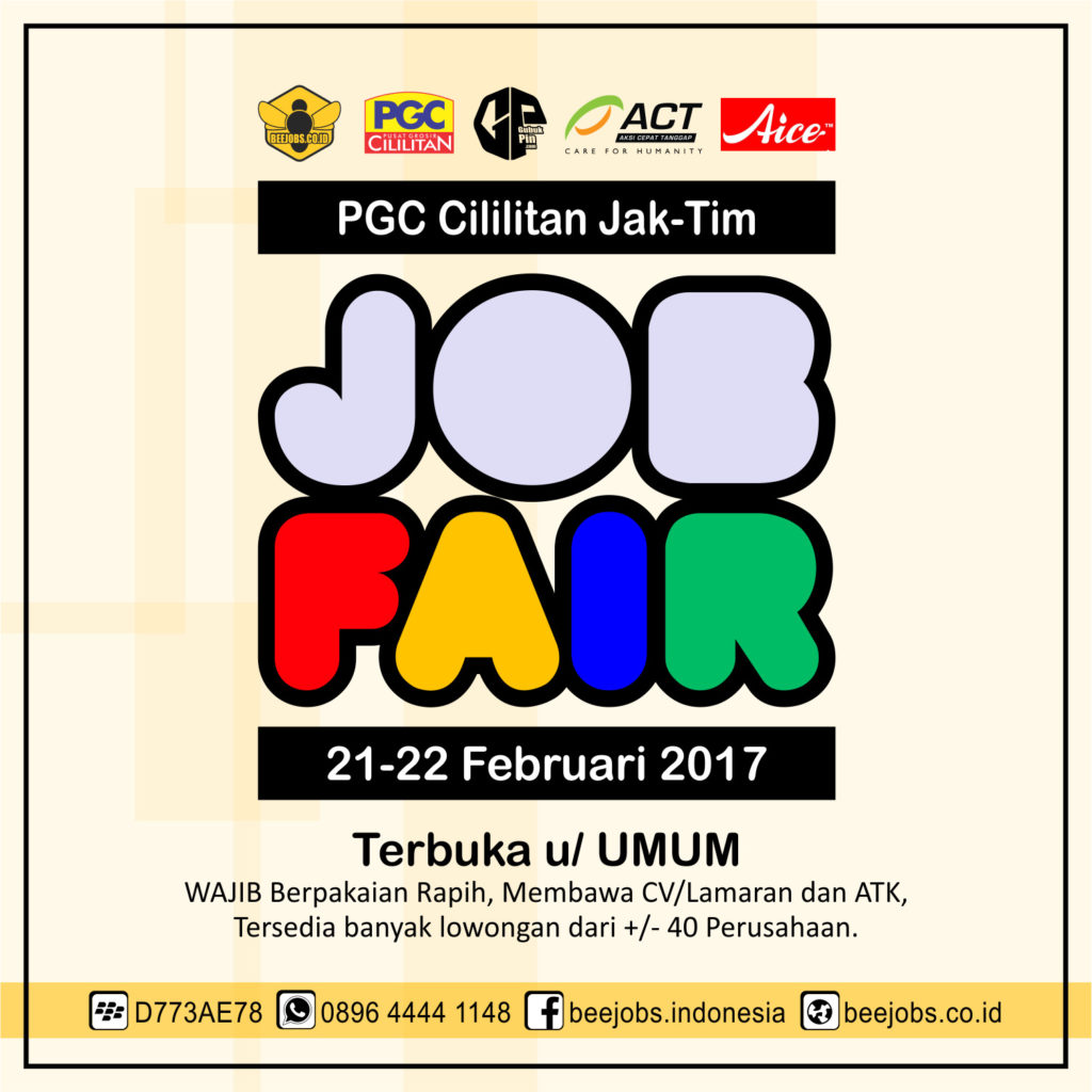 Jadwal Job Fair PGC Cililitan Jakarta Timur 2017