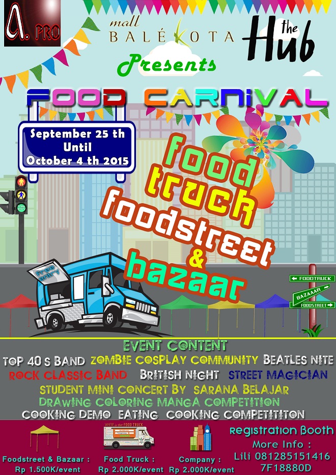 Jadwal Food Carnival Food Truck, Food Street & Bazaar di Kota