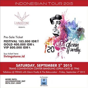 konser 20 th glenn fredly INDONESIA TOUR 2015