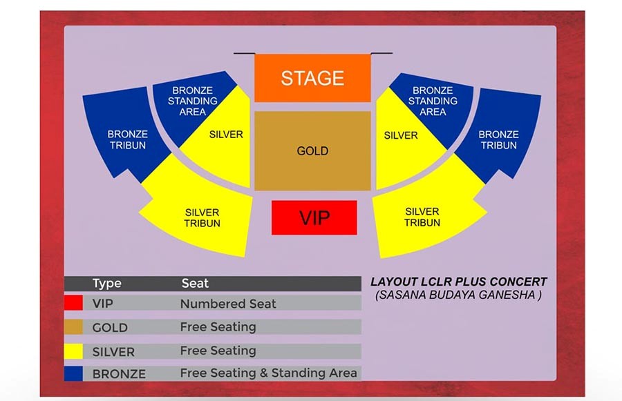 LCLR Plus Concert Bandung Seatmap