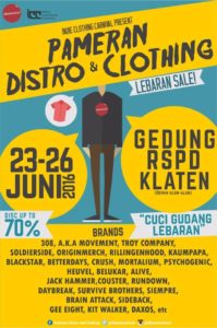 Pameran Distro and Clothing - Lebaran Sale - Klaten